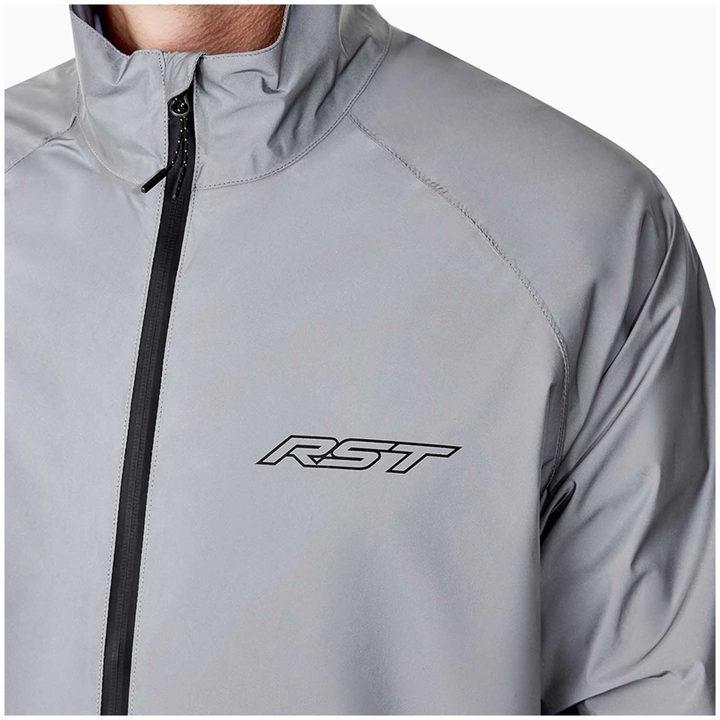 Regnjacka Night Rider Vattentät Textil Silver RST XL – bild 6