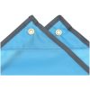 Regnponcho med huva 2-i-1 blå 223x145 cm vidaXL – miniatyr 6