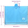 Regnponcho med huva 2-i-1 blå 223x145 cm vidaXL – miniatyr 9
