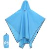 Regnponcho med huva 2-i-1 blå 223x145 cm vidaXL – miniatyr 1