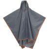 Regnponcho med huva 2-i-1 grå och orange 223x145 cm vidaXL – miniatyr 2