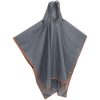 Regnponcho med huva 2-i-1 grå och orange 223x145 cm vidaXL – miniatyr 3