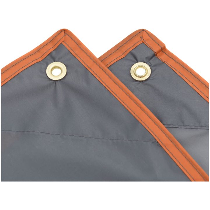 Regnponcho med huva 2-i-1 grå och orange 223x145 cm vidaXL – bild 6