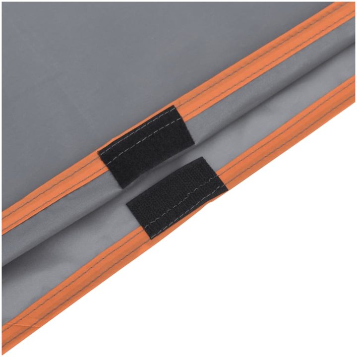 Regnponcho med huva 2-i-1 grå och orange 223x145 cm vidaXL – bild 7