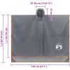 Regnponcho med huva 2-i-1 grå och orange 223x145 cm vidaXL – miniatyr 9