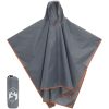Regnponcho med huva 2-i-1 grå och orange 223x145 cm vidaXL – miniatyr 1