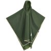 Regnponcho med huva 2-i-1 grön 223x145 cm vidaXL – miniatyr 3