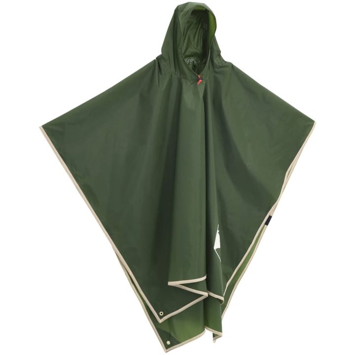 Regnponcho med huva 2-i-1 grön 223x145 cm vidaXL – bild 3