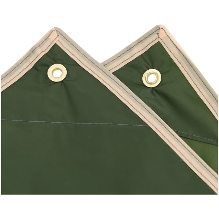 Regnponcho med huva 2-i-1 grön 223x145 cm vidaXL – bild 6