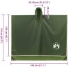 Regnponcho med huva 2-i-1 grön 223x145 cm vidaXL – miniatyr 9
