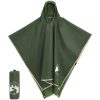 Regnponcho med huva 2-i-1 grön 223x145 cm vidaXL – miniatyr 1
