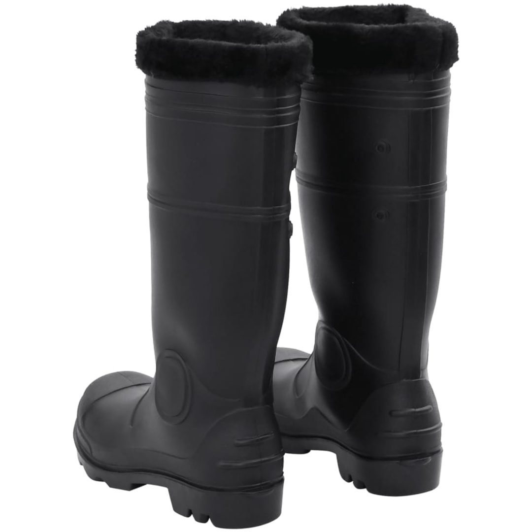Regnstövlar med avtagbara strumpor svart strl PVC vidaXL 41 – bild 5