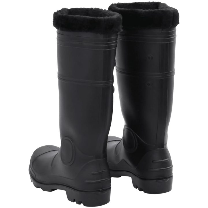 Regnstövlar med avtagbara strumpor svart strl PVC vidaXL 41 – bild 5