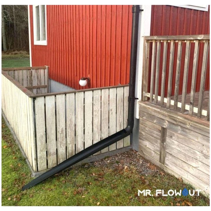 Regnvattenränna Fällb MRFLOWOUT Färg: Svart – bild 2