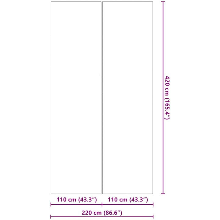 Rektangulärt Poolöverdrag Svart Plast Poolöverdrag vidaXL 420 x 220 cm – bild 8