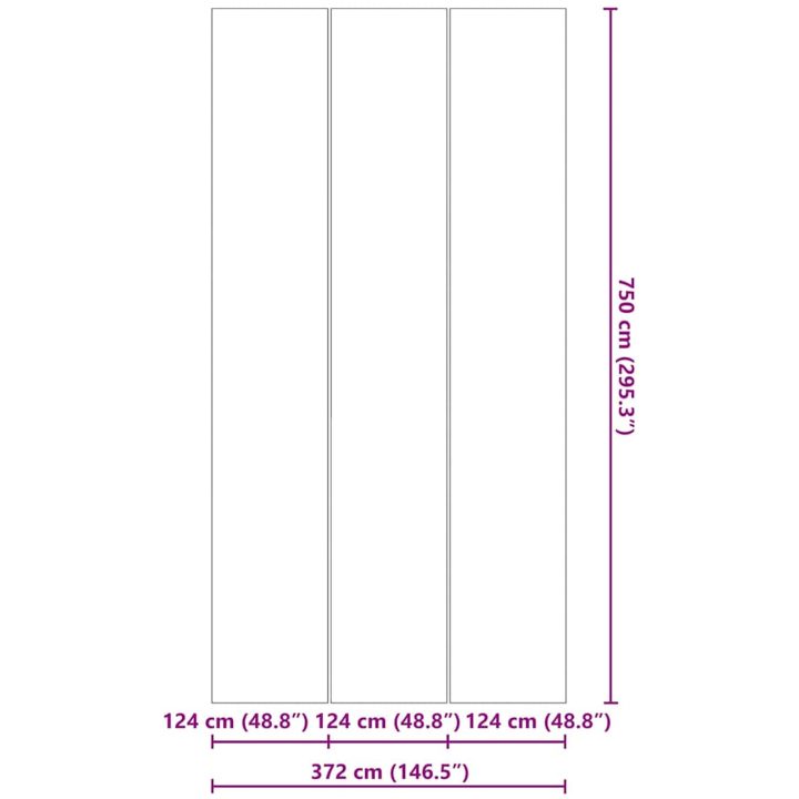 Rektangulärt Poolöverdrag Svart PVC Vattentätt vidaXL 750 x 372 cm – bild 8