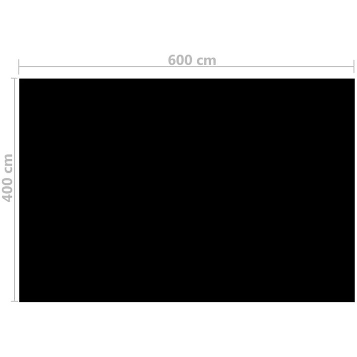 Rektangulärt poolskydd 600x400 cm PE svart vidaXL 600 x 400 cm 110 μm – bild 3
