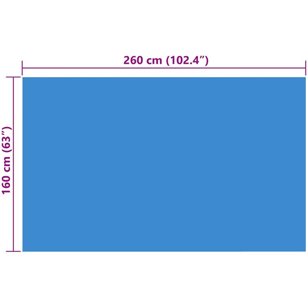 Rektangulärt poolskydd PE Blå vidaXL 260 x 160 cm – bild 3