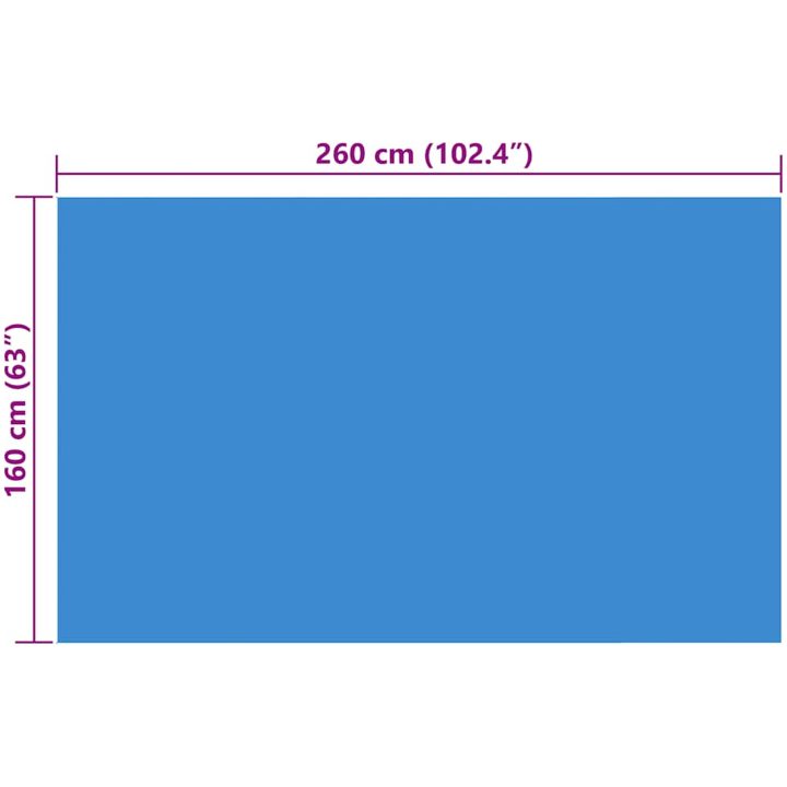 Rektangulärt poolskydd PE Blå vidaXL 260 x 160 cm – bild 3