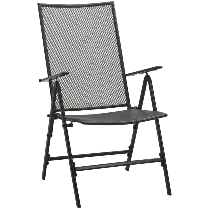Relaxstolsset för trädgården 5 st antracit pulverlackerat stål vidaXL 80 x 72.5 cm – bild 4