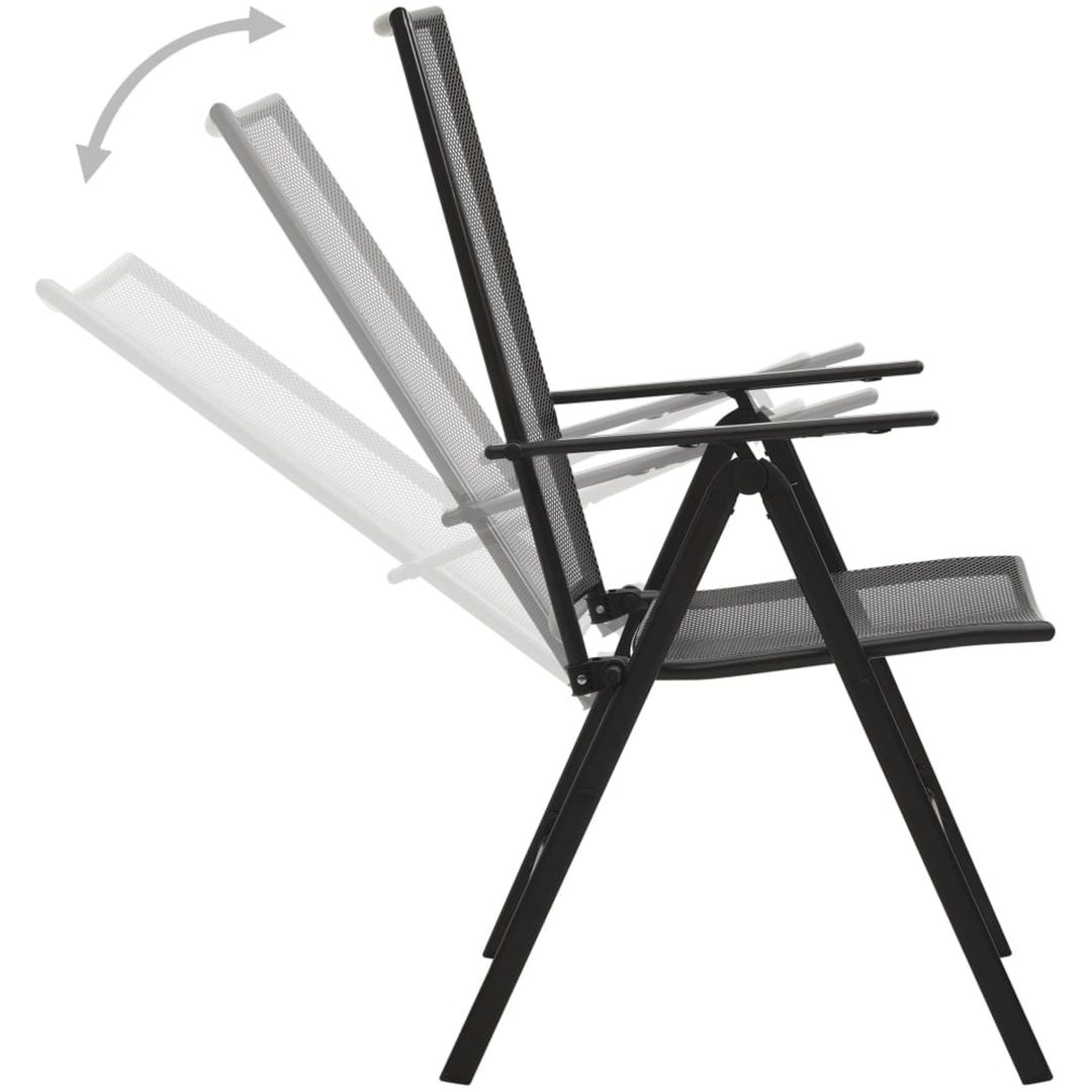 Relaxstolsset för trädgården 5 st antracit pulverlackerat stål vidaXL 80 x 72.5 cm – bild 7