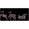Renar & släde juldekoration 60 LED utomhus guld vidaXL – miniatyr 3