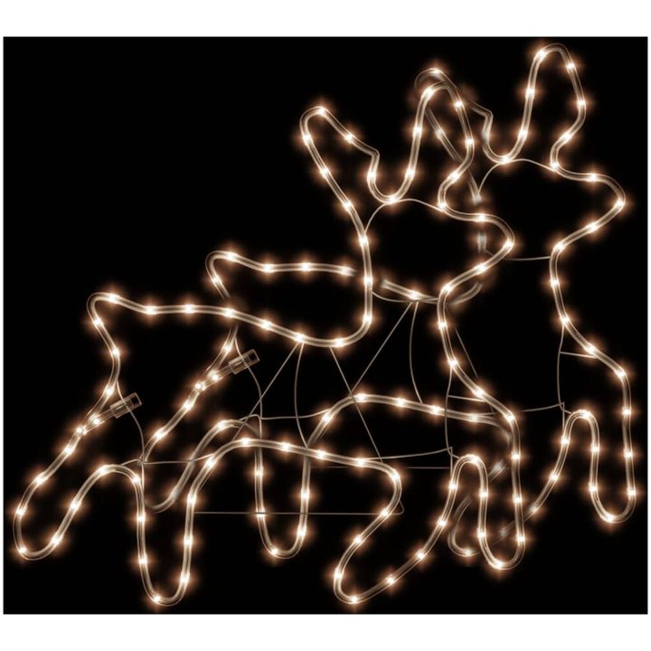 Renfigur 2 st ljusslinga med LED varmvit 57x55x4,5 cm vidaXL – bild 2