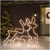 Renfigur 2 st ljusslinga med LED varmvit 57x55x4,5 cm vidaXL – miniatyr 1