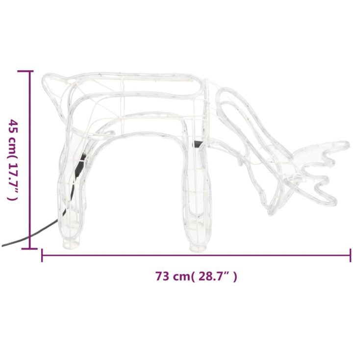 Renfigur 2 st ljusslinga med varmvit 73x31x45 cm vidaXL – bild 7