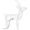 Renfigur 2 st ljusslinga med varmvit 76x42x87 cm vidaXL – miniatyr 3