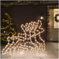 Renfigur 3 st ljusslinga med LED varmvit 57x55x4,5 cm vidaXL