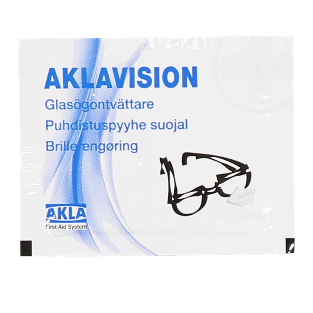 Rengöringsservetter AKLAVISION GLASÖGONTVÄTT 94438