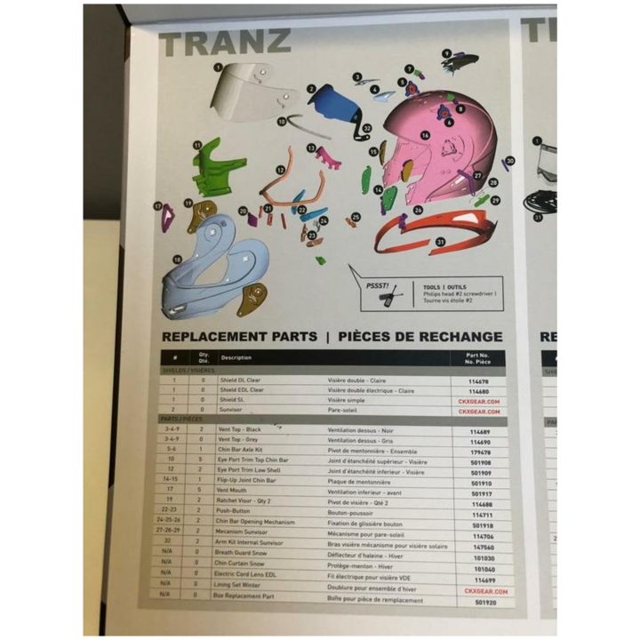 Reservdelssats Tranz 1.5 CKX OS – bild 3