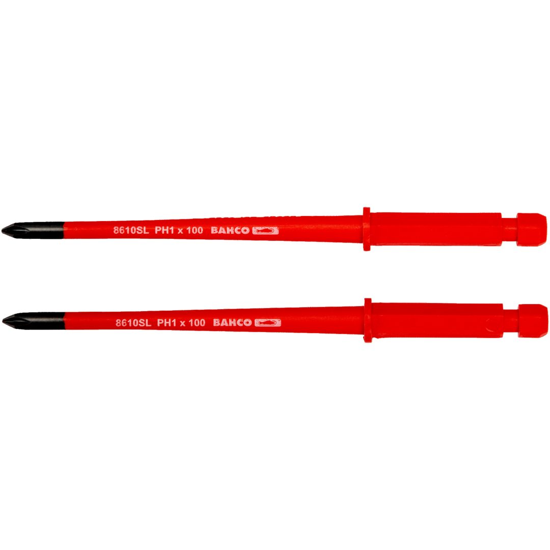 Reservklinga Elskruvmejsel Isolerad 1000V PH 2-Pack BAHCO PH1 x 100 mm – bild 2