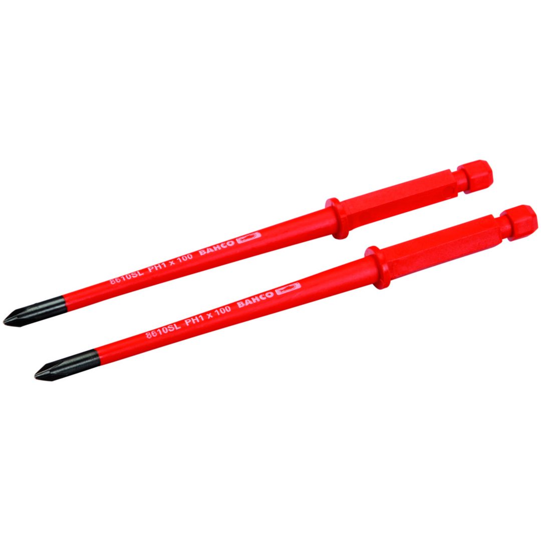 Reservklinga Elskruvmejsel Isolerad 1000V PH 2-Pack BAHCO PH1 x 100 mm