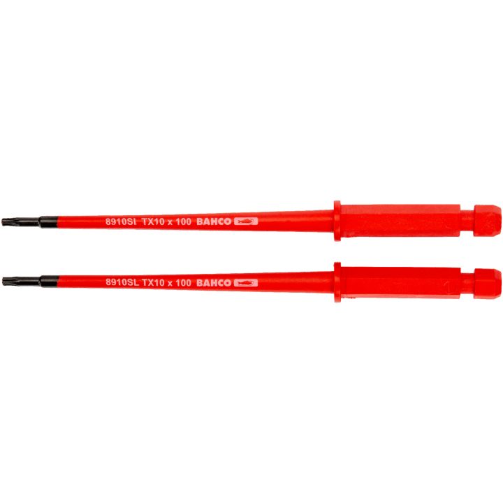 Reservklinga Elskruvmejsel Isolerad 1000V TORX 2-Pack BAHCO T10 x 100 mm – bild 2