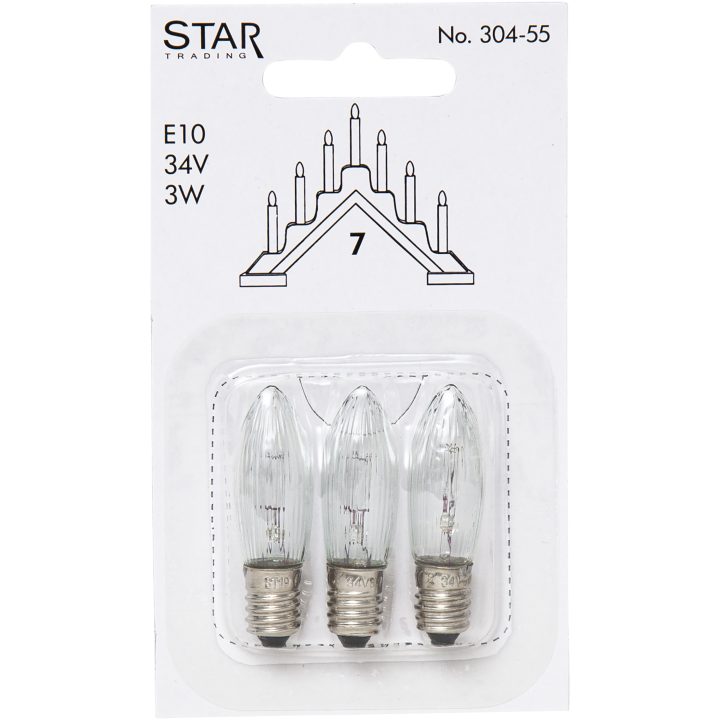 Reservlampa 3-pack Sparebulb Transparent Star Trading 3W - 34V – bild 2