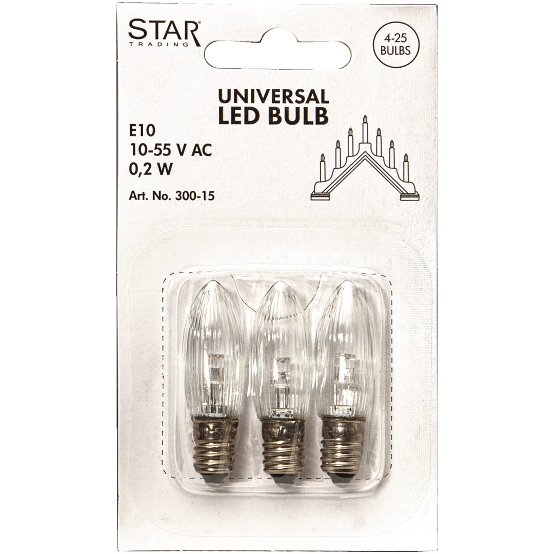 Reservlampa 3-pack Sparebulb Universal LED Transparent Star Trading – bild 4