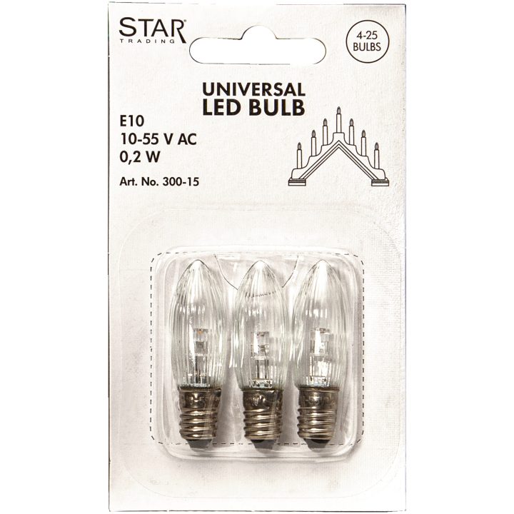 Reservlampa 3-pack Sparebulb Universal LED Transparent Star Trading – bild 4