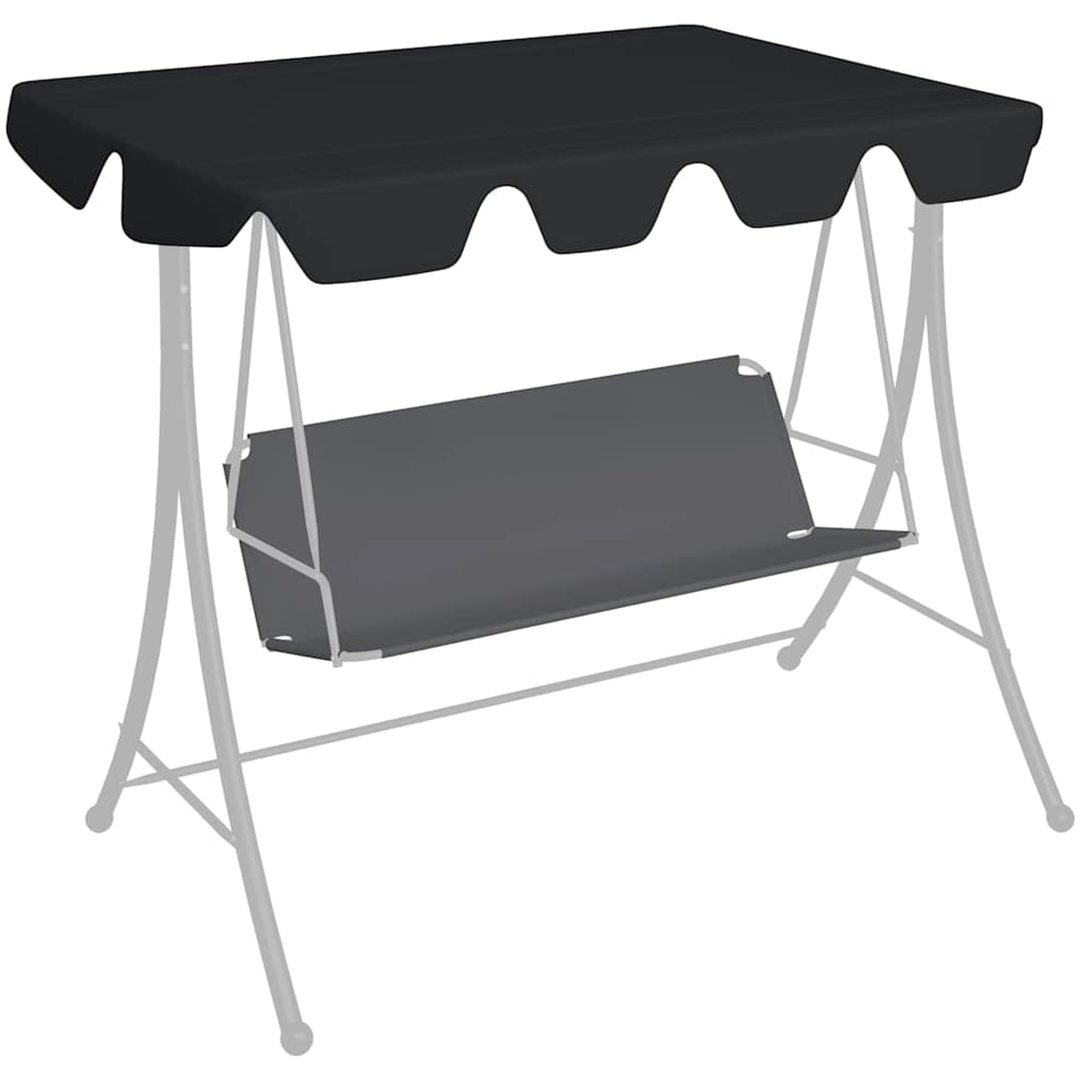 Reservtak för hammock svart vidaXL 150/130 x 105/70 cm
