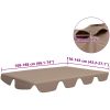 Reservtak för hammock taupe vidaXL 188/168 x 145/110 cm – miniatyr 6