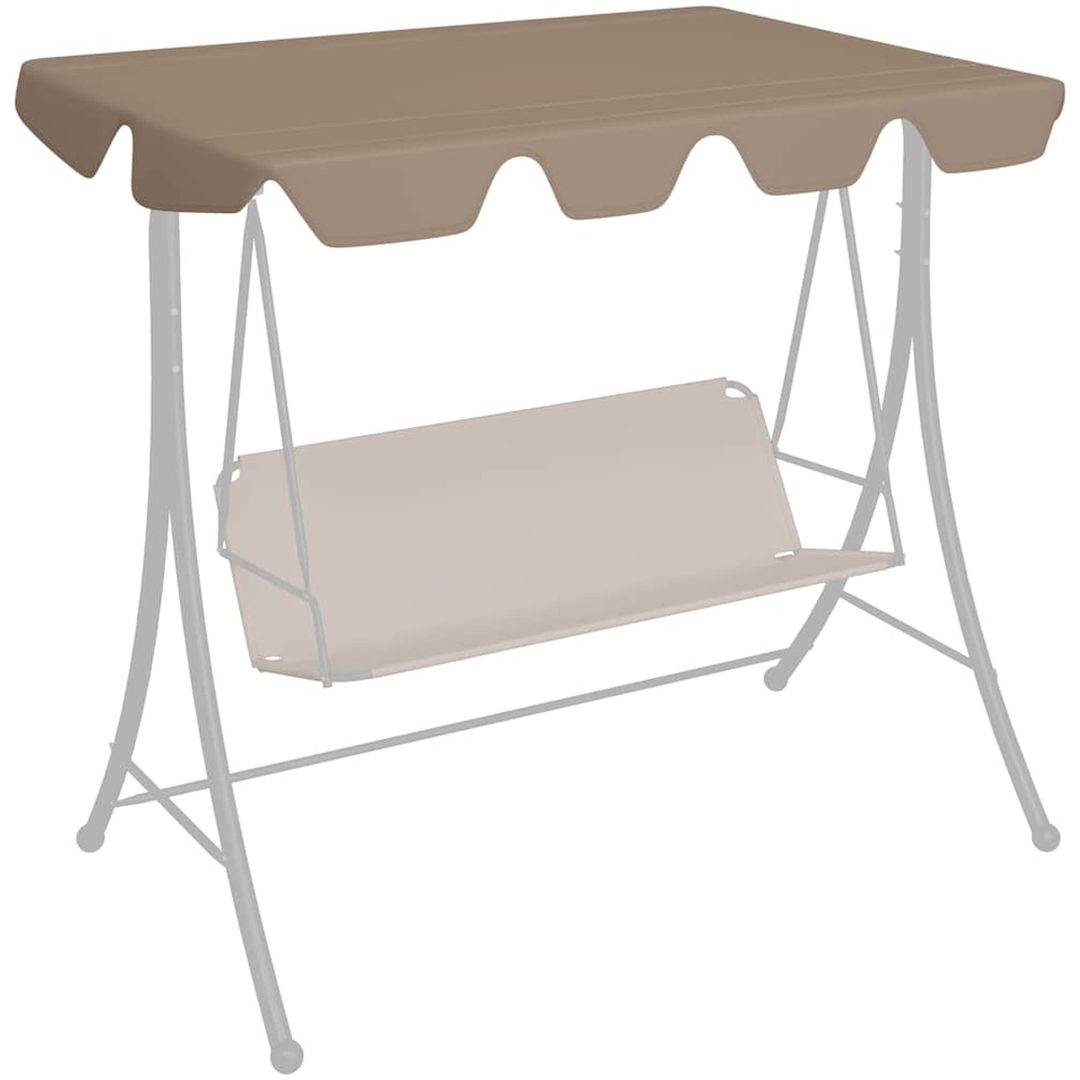 Reservtak för hammock taupe vidaXL 188/168 x 145/110 cm