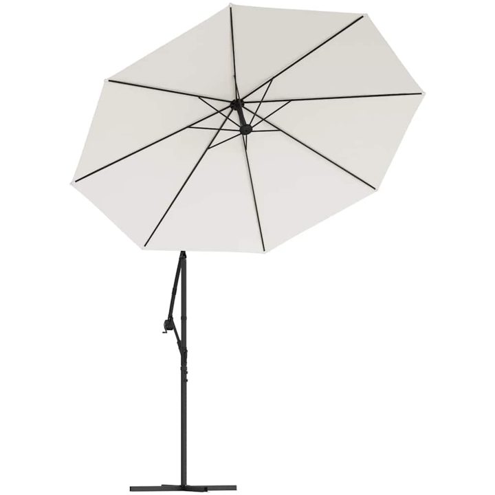 Reservtyg för frihängande parasoll sandfärgat vit vidaXL 350 cm – bild 4
