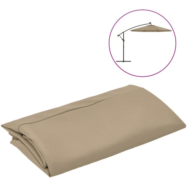 Reservtyg för frihängande parasoll taupe vidaXL 300 cm – bild 2