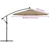 Reservtyg för frihängande parasoll taupe vidaXL 300 cm – miniatyr 8