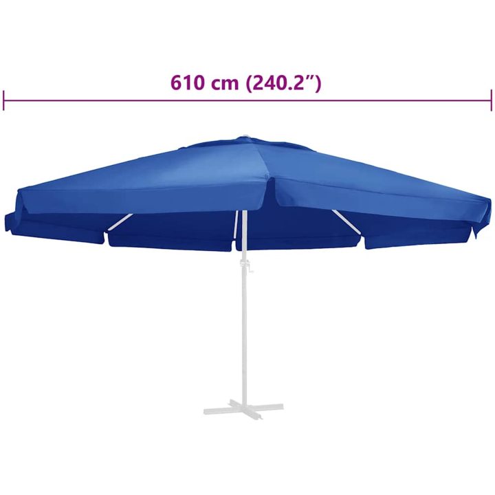 Reservtyg för parasoll azurblå 610 cm vidaXL Φ 610 cm – bild 5