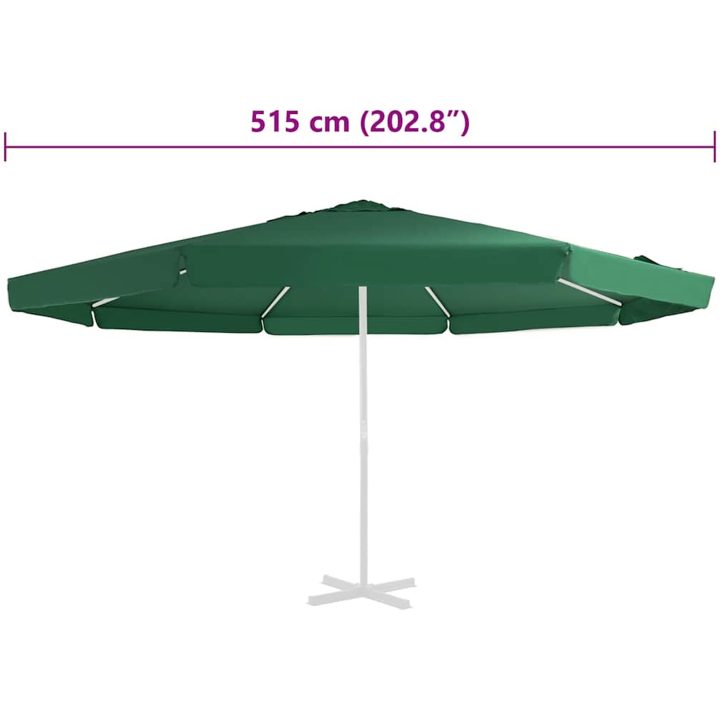 Reservtyg för parasoll grön 500 cm vidaXL Φ 500 cm – bild 4