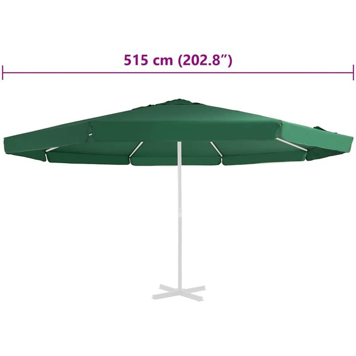 Reservtyg för parasoll grön 500 cm vidaXL Φ 500 cm – bild 5
