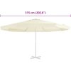 Reservtyg för parasoll sandfärgat 500 cm vidaXL Φ 500 cm – miniatyr 5