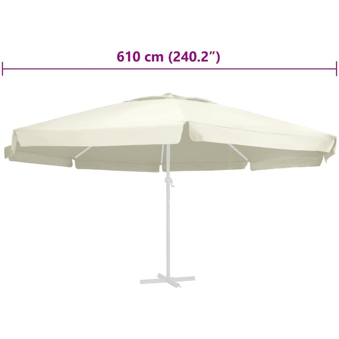 Reservtyg för parasoll sandfärgat 600 cm vidaXL Φ 600 cm – bild 5